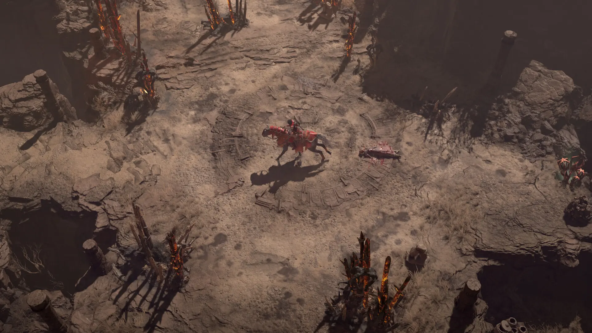 Potwór na pustkowiu w Diablo IV