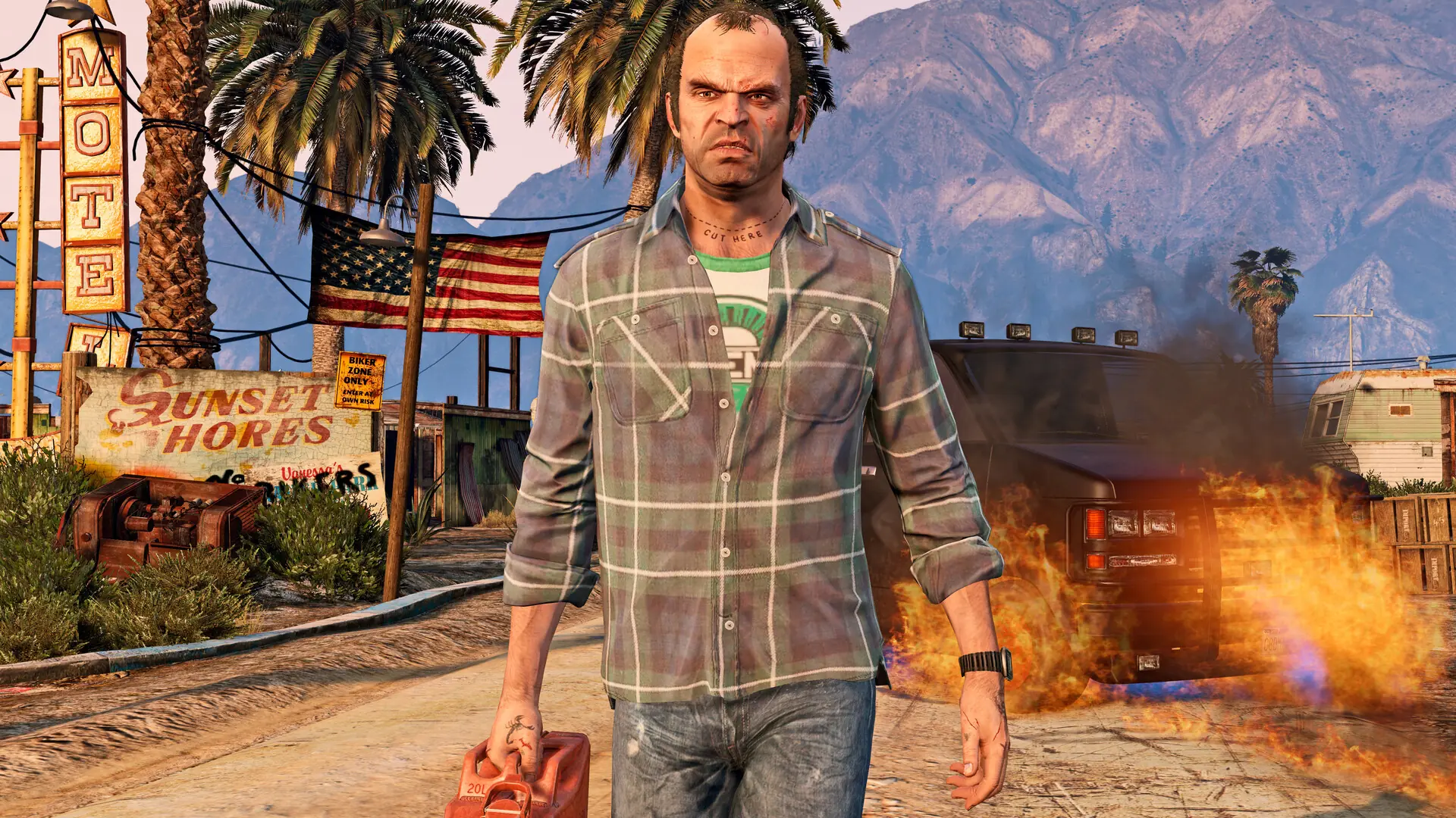 Scena akcji w grze Grand Theft Auto V