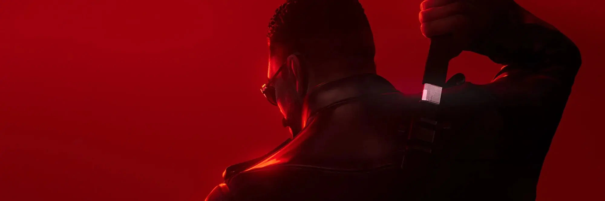 Blade w czerwonym świetle na grafice zapowiadającej Marvel's Blade
