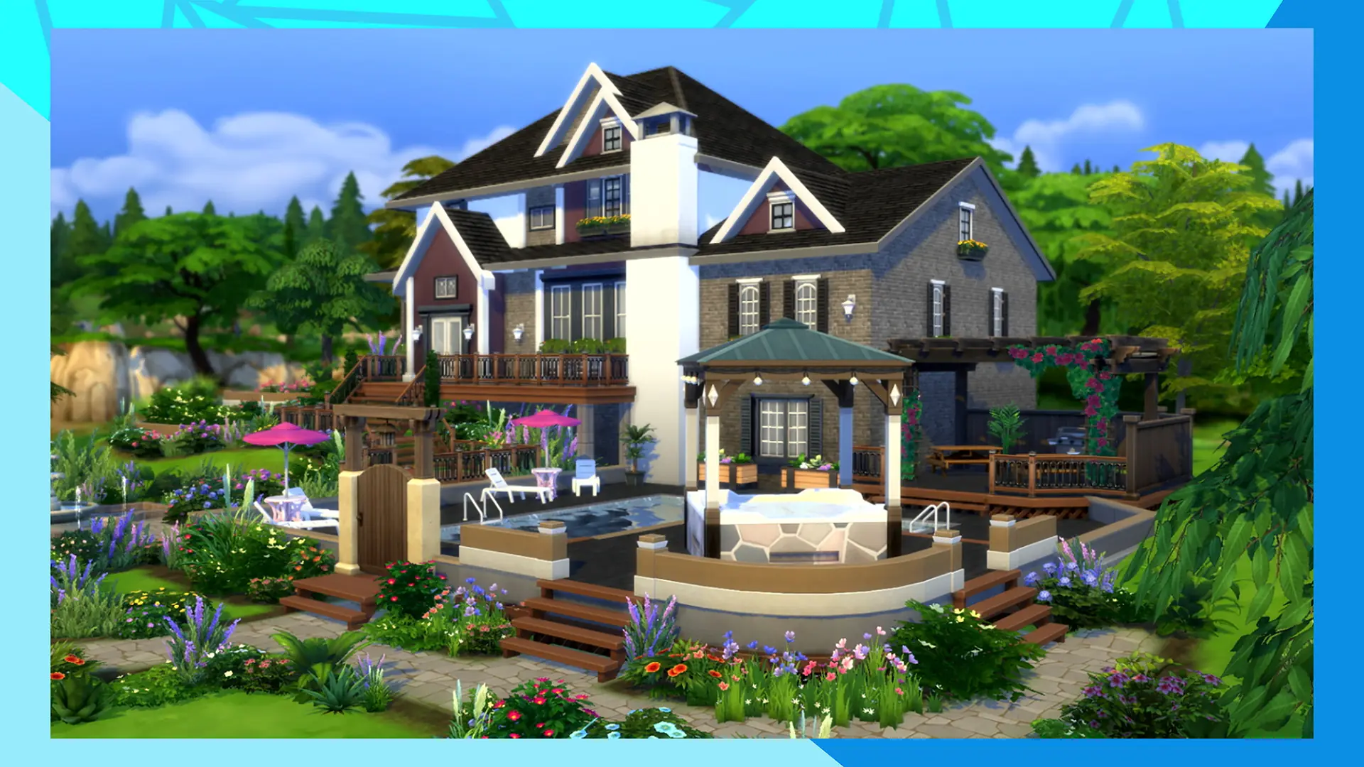 Tryb budowania domu w grze The Sims 4