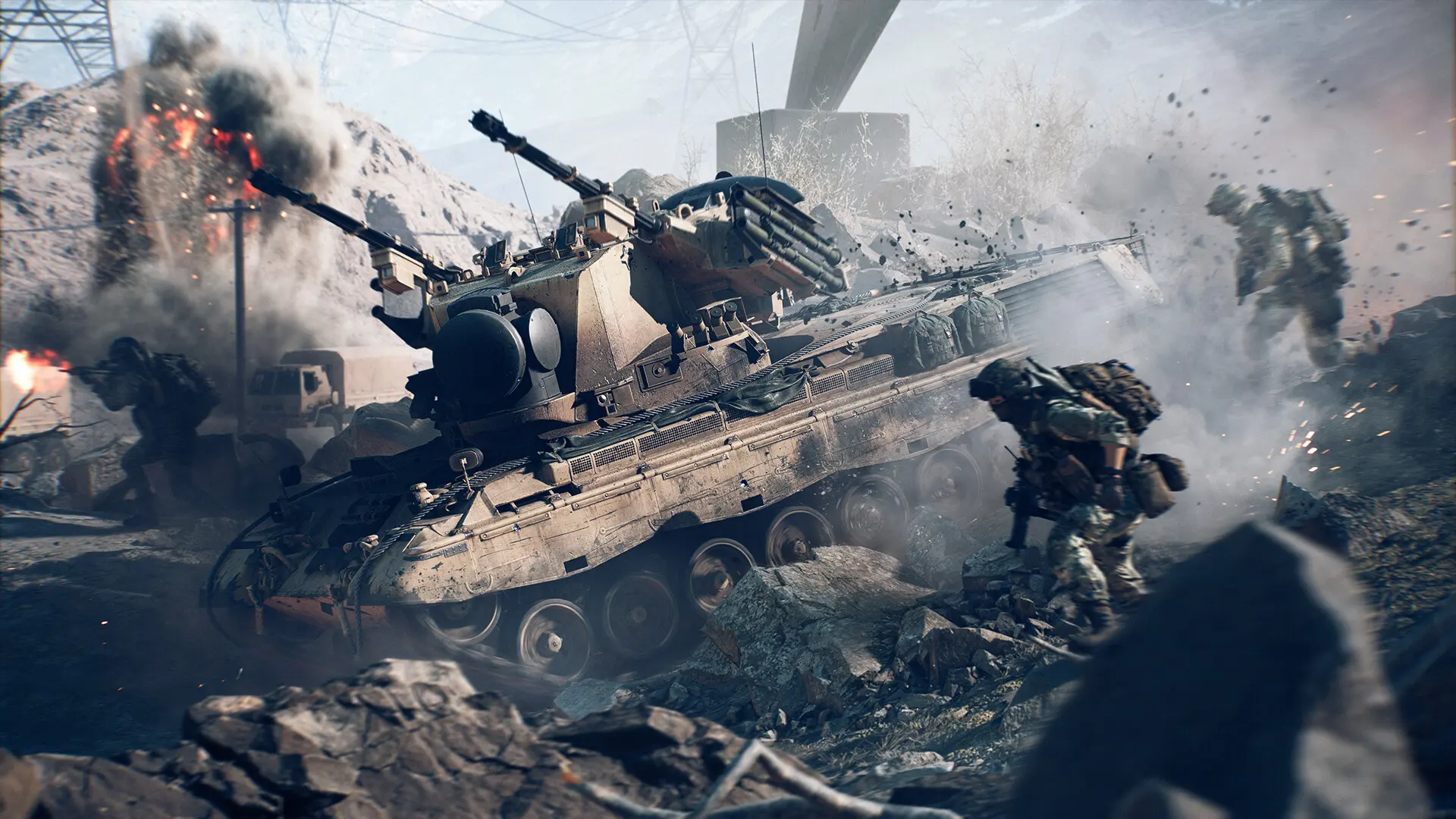 Battlefield 6, czołg w ogniu walki