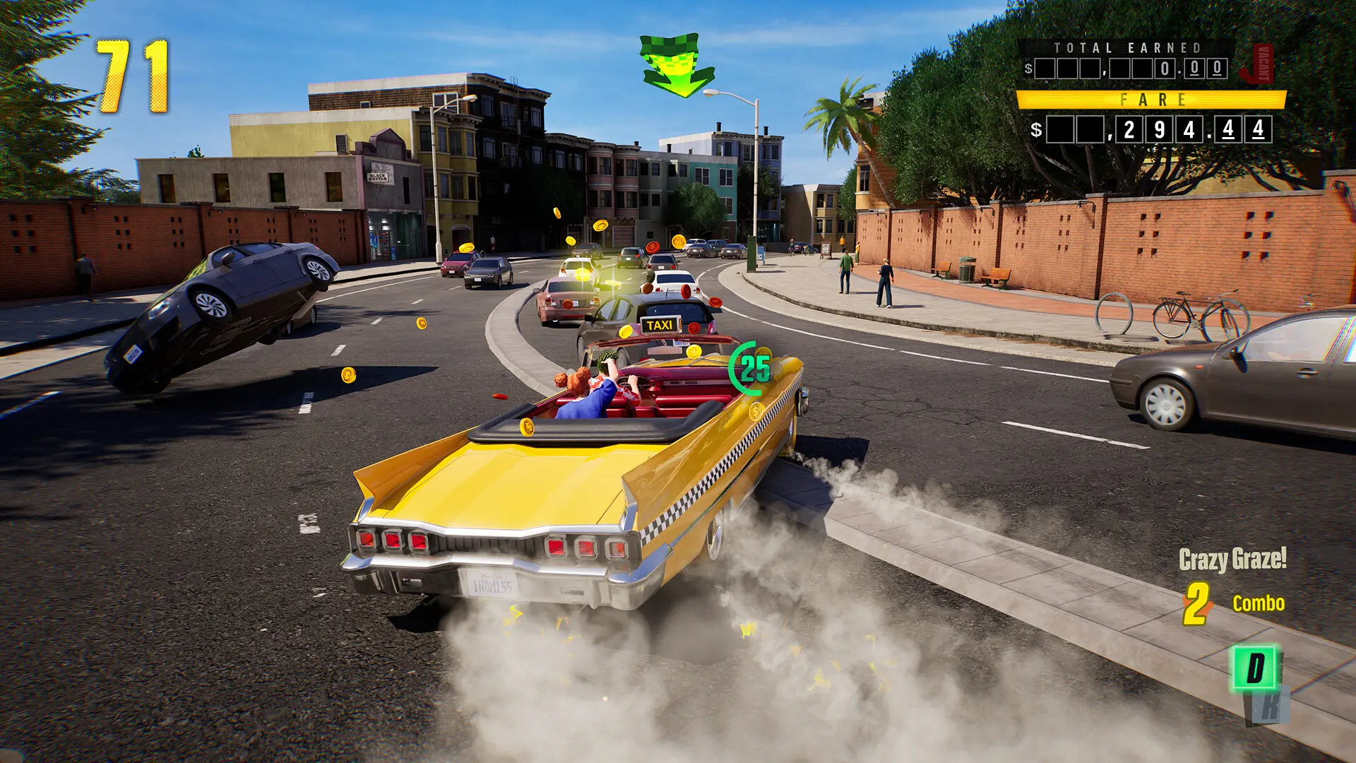 Crazy Taxi: World Tour, ujęcie z rozgrywki
