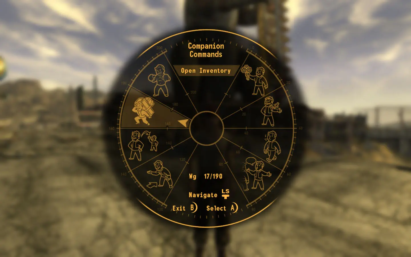 Fallout: New Vegas, ekran z rozgrywki w Mojave