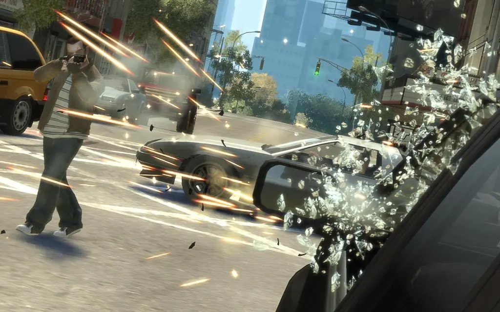 Grand Theft Auto IV, scena z gry z Liberty City