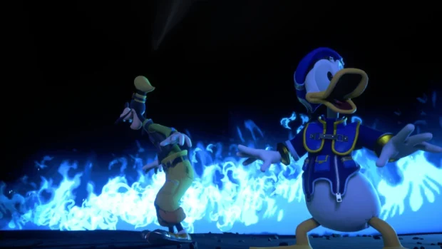 Kaczor Donald rzuca zaklęcie w Kingdom Hearts IV
