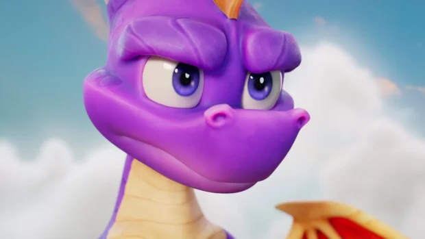 Smok Spyro z bliska w grze Spyro: A Realm Beyond