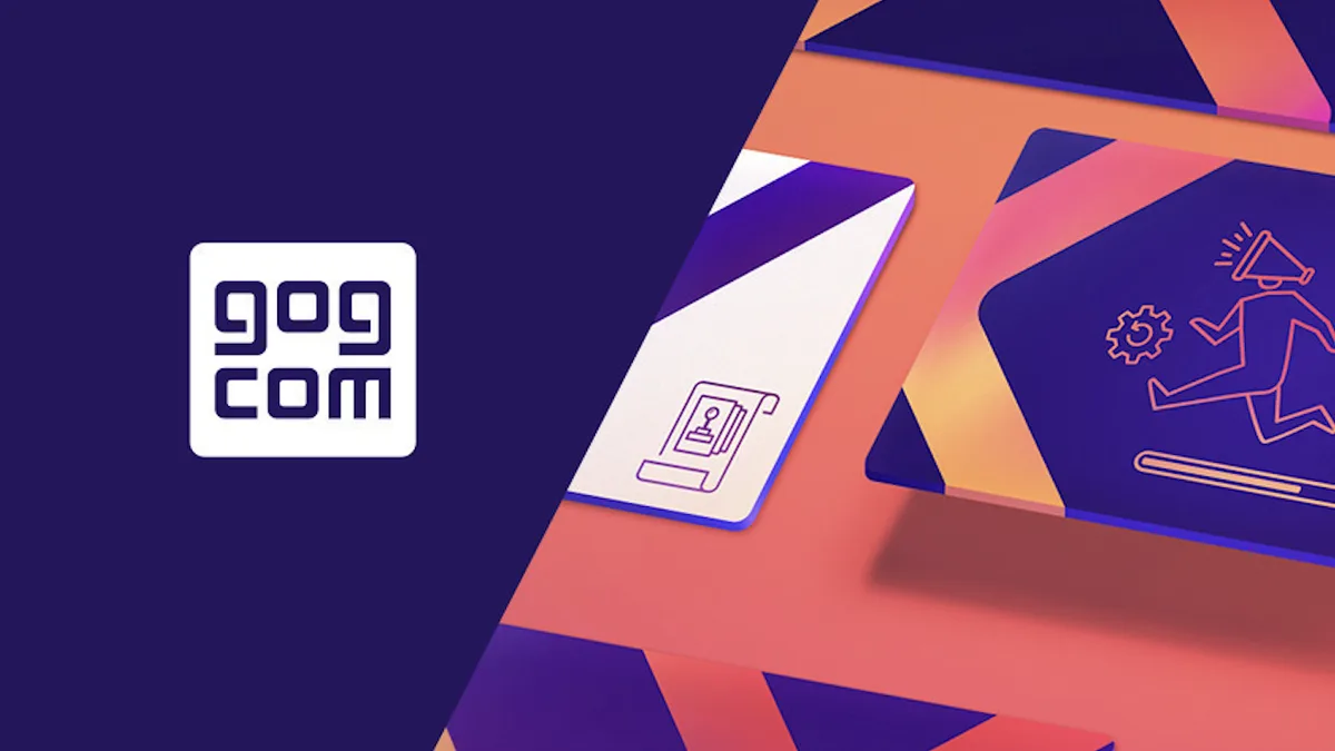 GOG.com, sklep z grami bez DRM, który kupił Michał Kiciński Logo sklepu GOG.com na grafice z ogłoszenia o sprzedaży GOG Michałowi Kicińskiemu