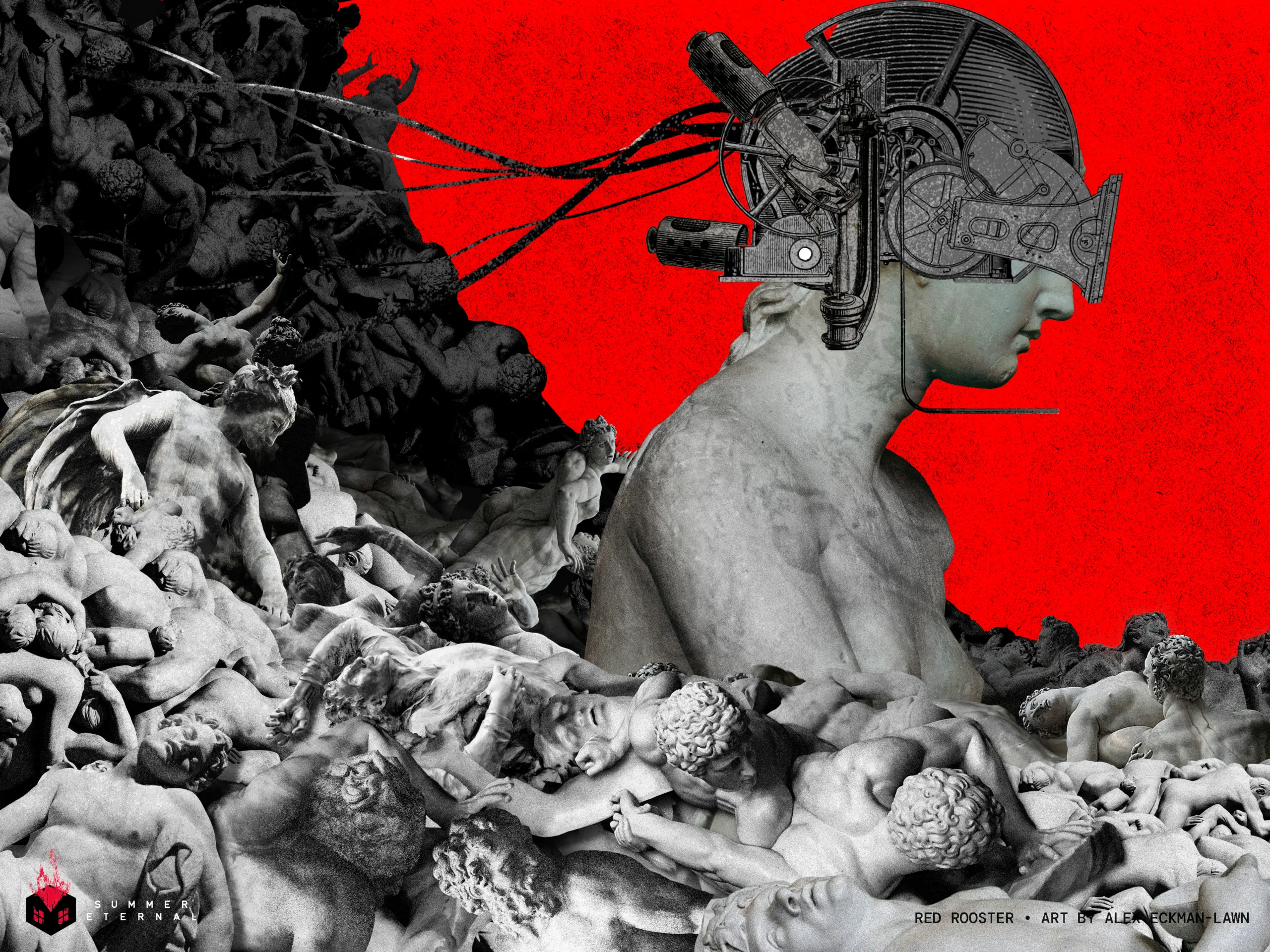 Red Rooster, grafika koncepcyjna z bohaterem Redrickiem Roostem