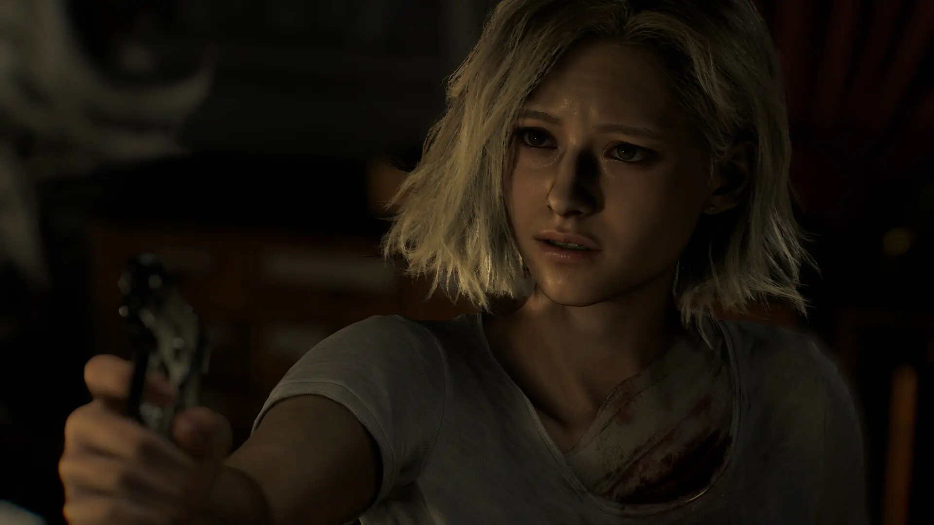 Zrzut ekranu z gry Resident Evil Requiem, działającej na silniku RE Engine