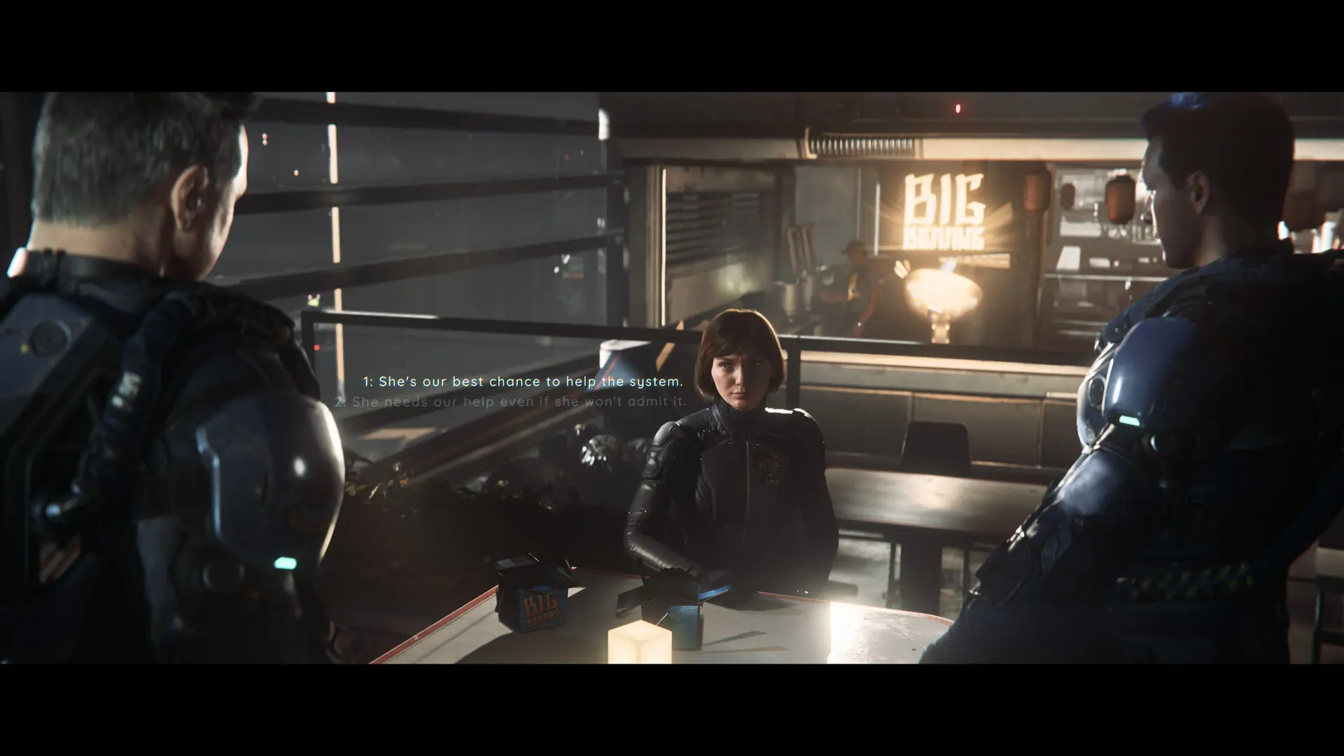Scena z kampanii Squadron 42 w uniwersum Star Citizen