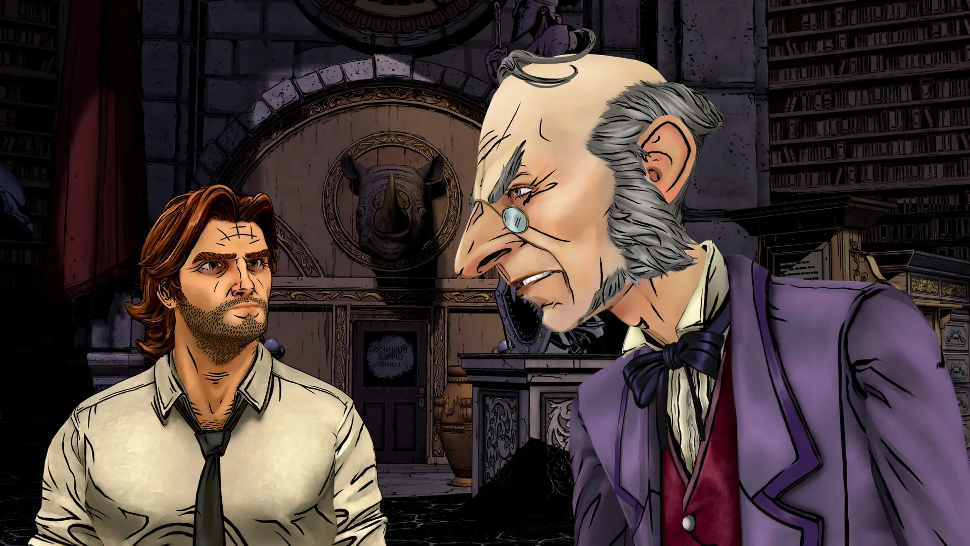 The Wolf Among Us Remastered, Bigby rozmawia ze starszym mężczyzną