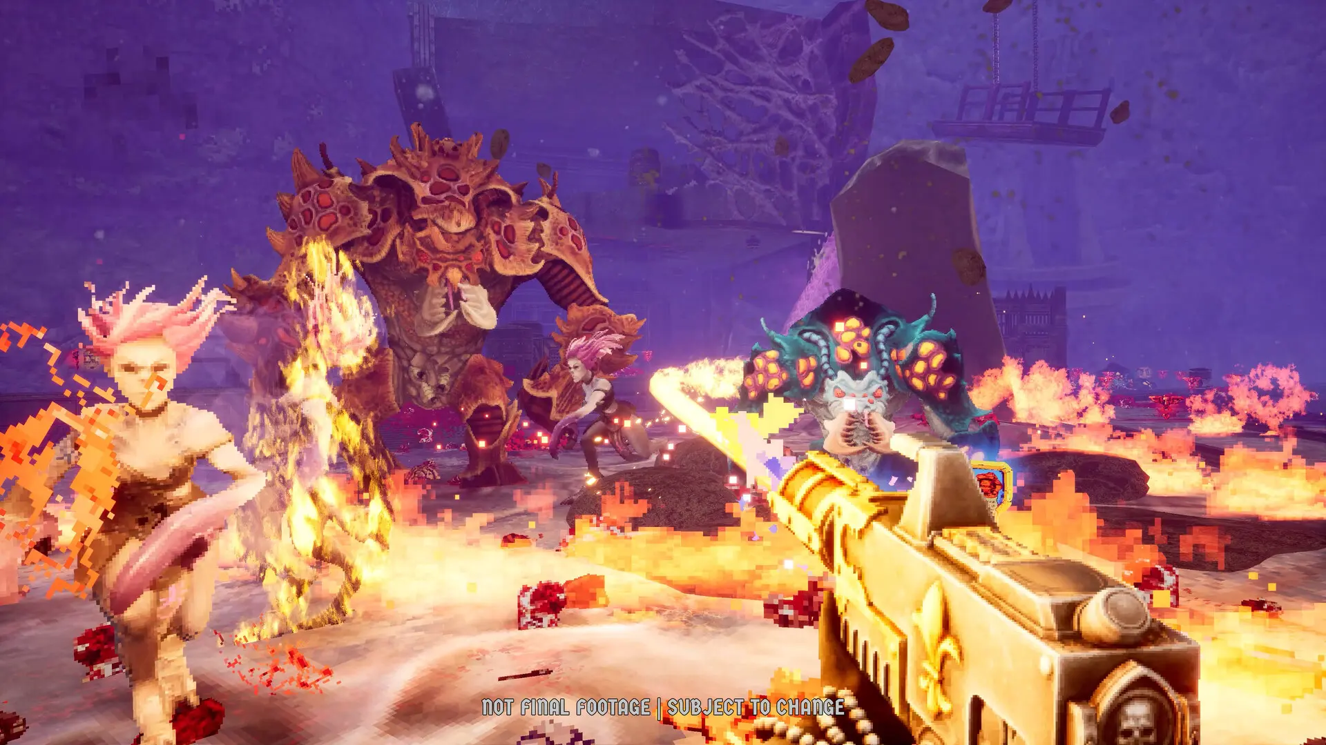 Warhammer 40,000: Boltgun 2, ostrzał hordy wrogów w ogniu